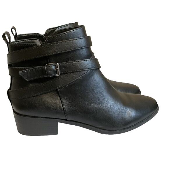 Sun + Stone Boots Women's Black Size 9.5M Buckle Zip up Ankle Shoes - Picture 9 of 11